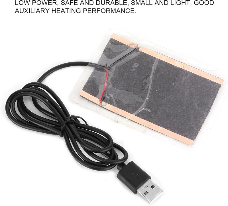 Entatial Heat Pad For Reptiles, 5W Portable Heating Pad Carbon Fiber Reptile Heating Pad 45˚C USB Heating Film Heat Mat For Reptiles Low Power Heat Pad For Home Outdoors Daily Use - Image 5